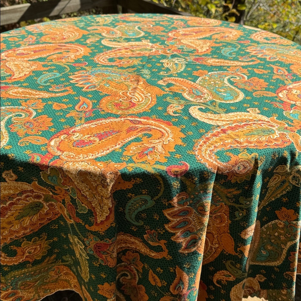 63” Round tablecloth - rich Fall colors